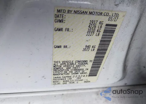 2017 Nissan Altima 2.5 Sv from USA, damaged, VIN 1N4AL3AP9HC223243